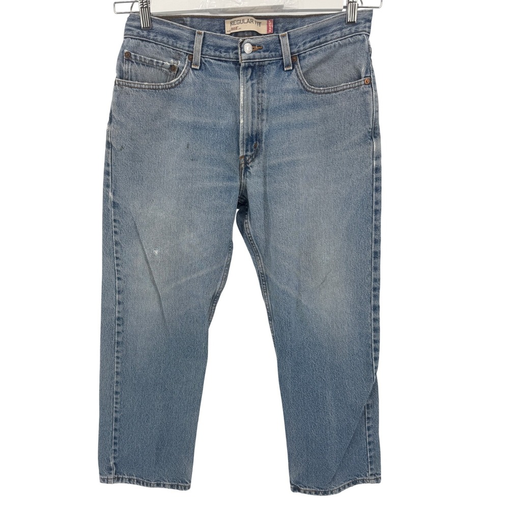 Levi's 505 Regular Fit Jeans Men's 34x29 Light Wash Denim Pants actual (32x38)